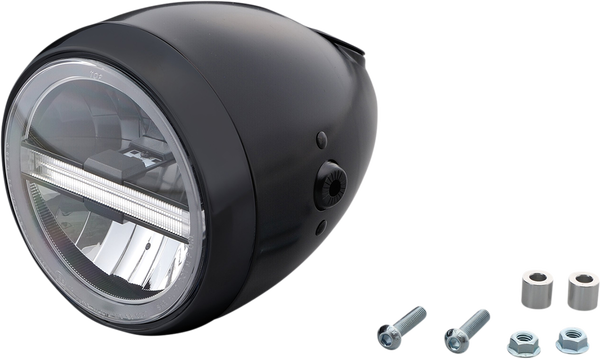 Neovintage Headlight Black, 1, nordicamoto.ro