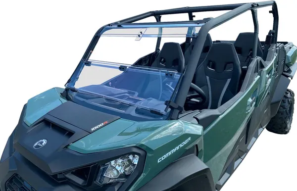 Deluxe Full Folding Windshield Clear -6