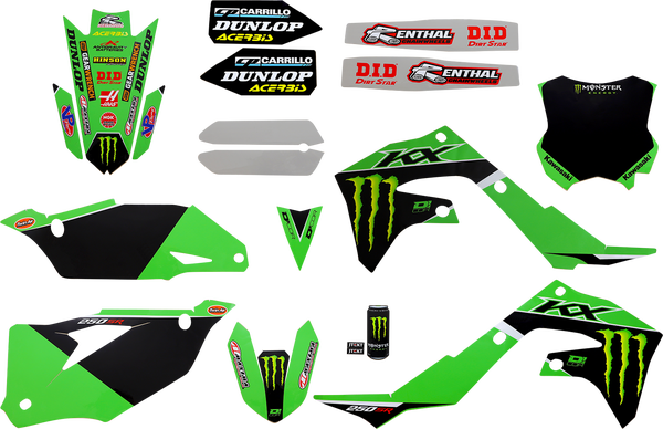 Complete Graphics Kit Black, Green, 1, nordicamoto.ro