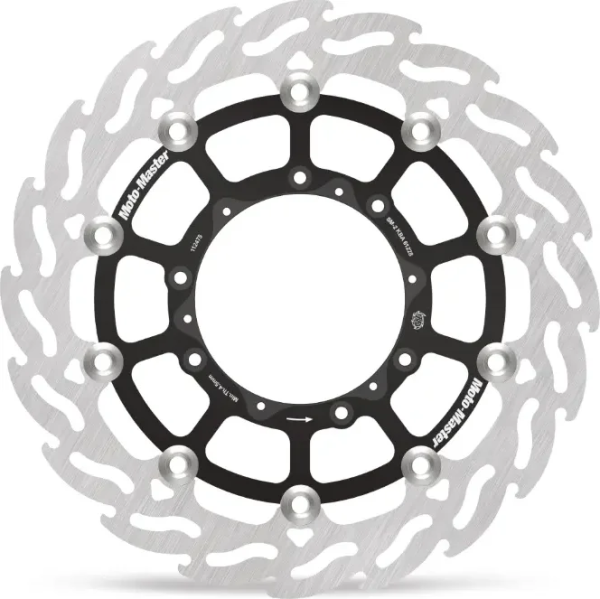 Flame Series Floating Rotor Black, Stainless Steel, 1, nordicamoto.ro