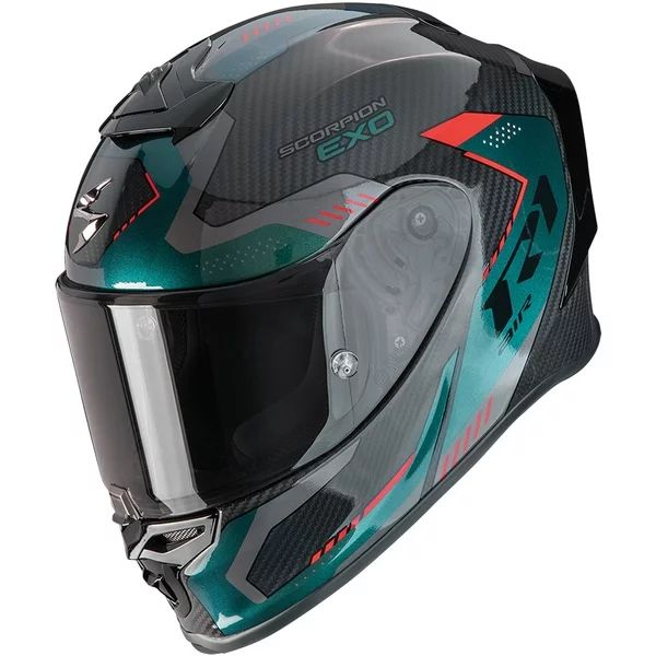 Casca integrala sport SCORPION EXO-R1 EVO CARBON AIR PROPEL S Negru/Rosu, 4, nordicamoto.ro