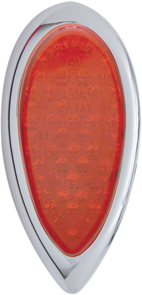 Teardrop Led Taillight Chrome, 1, nordicamoto.ro