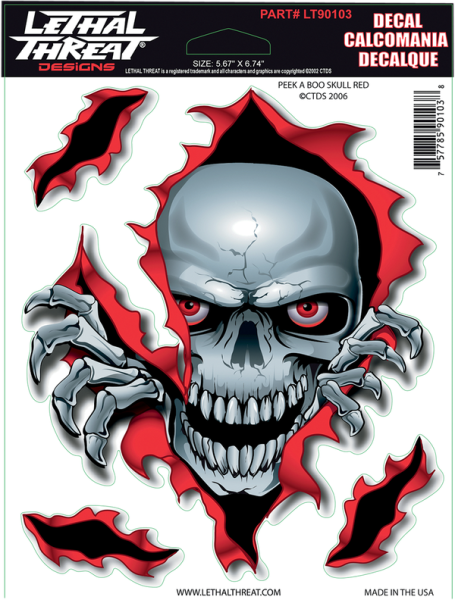 Decal Peek-a-boo Skull, 1, nordicamoto.ro
