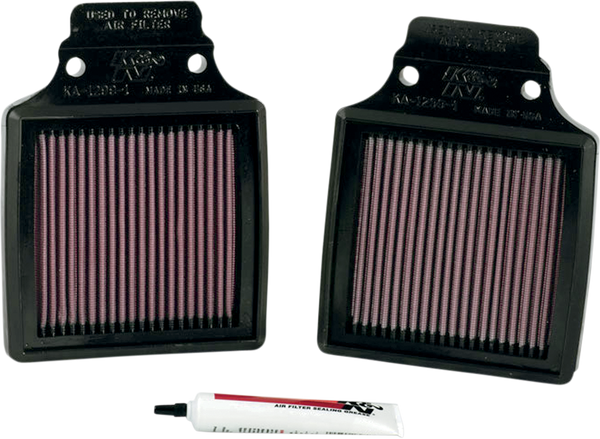 High-flow Air Filter Black, Red, 1, nordicamoto.ro