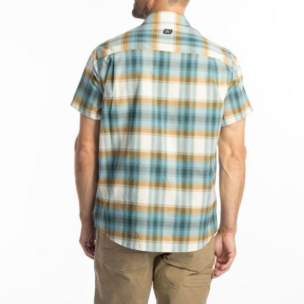 Camasa Klim Nero Stretch Mineral Blue - Golden Brown-10