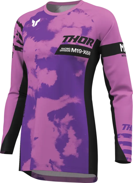 Womens Launchmode Bleach Jersey Purple, Black -3