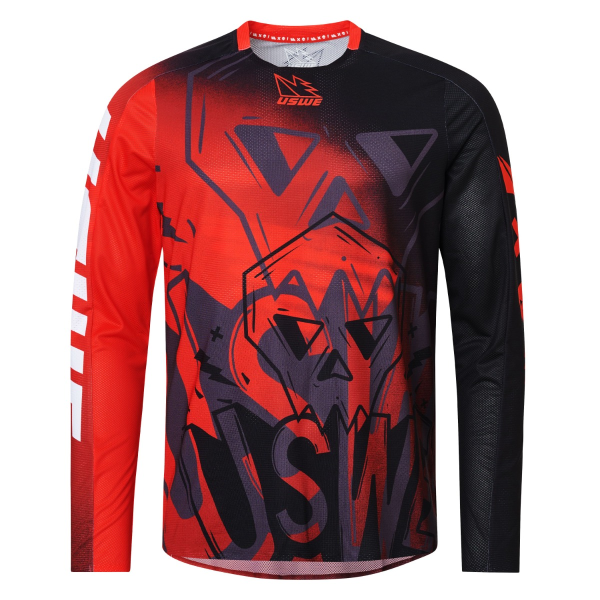 Tricou USWE Kalk Cartoon Off-Road Flame Red-2