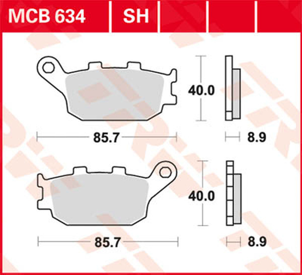 Sh Series Sindered Rear Brake Pads, 1, nordicamoto.ro