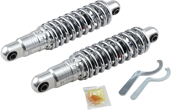 Premium Ride-height Adjustable Shocks Black, Chrome, 2, nordicamoto.ro