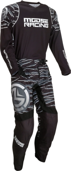 Tricou Moose Racing Qualifier Black/White-2