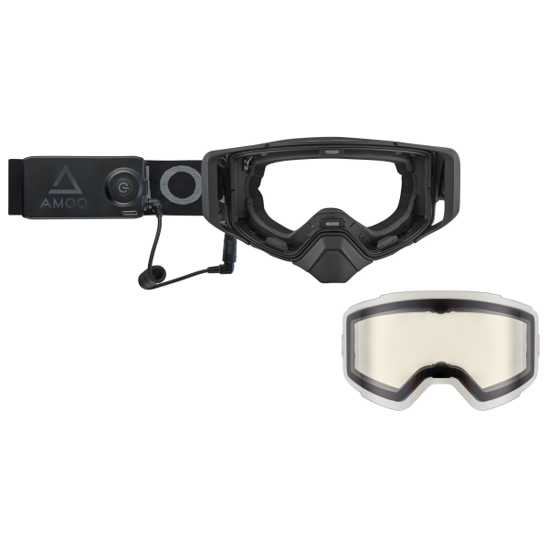 AMOQ Burner goggles Magnetic Dual Lens HEATED, clear-1