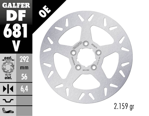 Brake Rotor Fixed Round Silver, 1, nordicamoto.ro