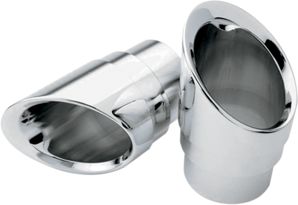 Billet Exhaust Tips Silver, 1, nordicamoto.ro