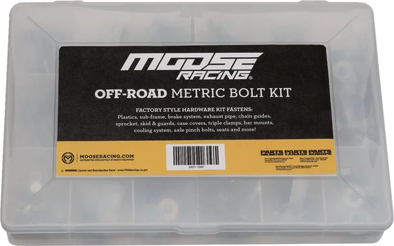 MOOSE RACING M1 Metric Bolt Kit Gray, 3, nordicamoto.ro