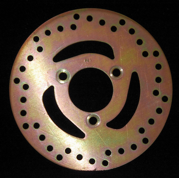Round D-series Scooter Brake Rotor Gold, Stainless Steel, Zinc, 1, nordicamoto.ro
