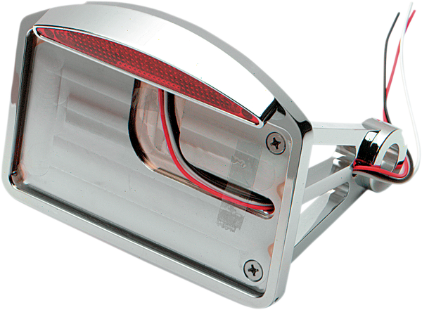Side Mount Half-moon Led Taillight And License Plate Mount Chrome, 1, nordicamoto.ro