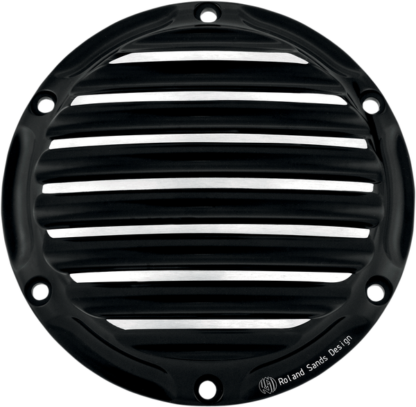 Nostalgia Derby Cover Black, Chrome, Polished, Anodized, Contrast Cut, 1, nordicamoto.ro