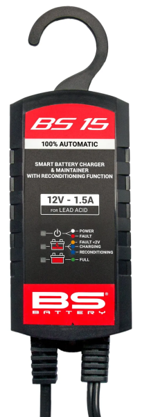 Smart Battery Charger & Maintainer With Reconditioning Function Black-2