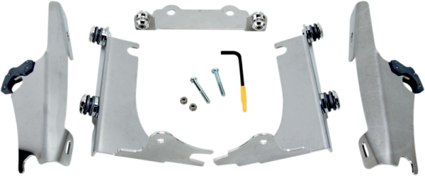 Fats/slim Windshield Trigger-lock Complete Mount Kit Polished, 1, nordicamoto.ro