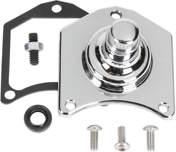 Solenoid End Cover Starter Button Chrome, 1, nordicamoto.ro