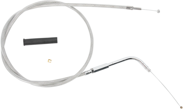 Stainless Braided Throttle Cable Silver, 2, nordicamoto.ro