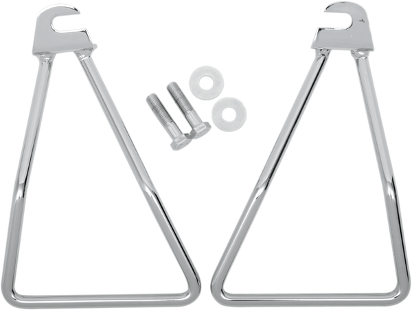 Chrome Saddlebag Support Brackets Silver, 1, nordicamoto.ro