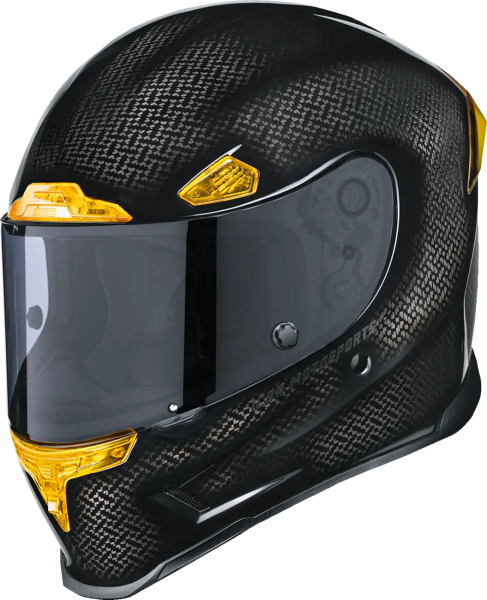 ICON Airframe Pro Carbon 4tress Helmet Yellow, 2, nordicamoto.ro