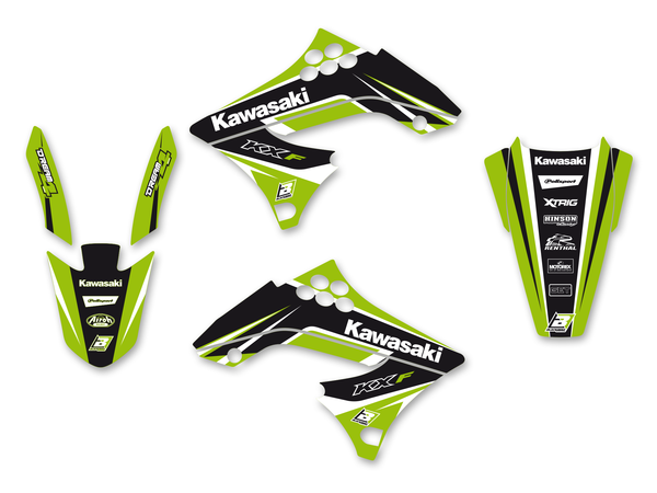 Graphics Kit With Seat Cover Black, Green, 3, nordicamoto.ro