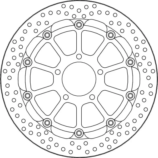 Halo Series Floating Racing Rotor Black, Silver -1