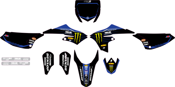Complete Graphics Kit Black, Blue, 2, nordicamoto.ro