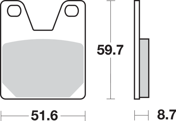 Ls Street Excel Sintered Rear Brake Pads, 2, nordicamoto.ro