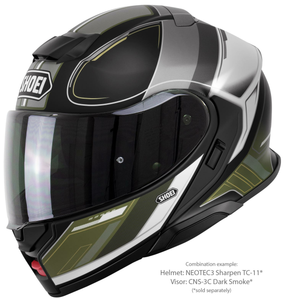 Casca Flip-up SHOEI NEOTEC3 SHARPEN TC-11 Negru/Alb/Verde Mat XXL-3