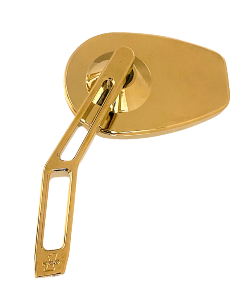 Micro Mirror W/v2 Cut-out Stem Gold, 1, nordicamoto.ro