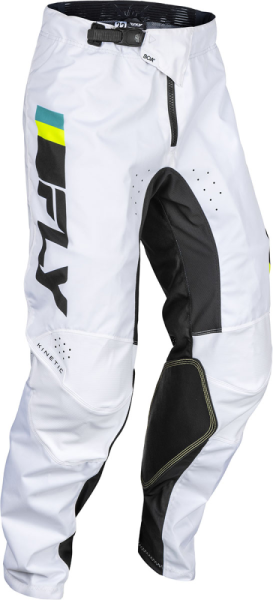 Pantaloni MX Fly Kinetic 535 Alb/Negru/Fluo Galben