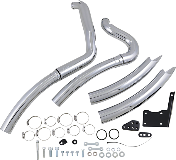 Big Radius 2:2 Exhaust System Chrome, 1, nordicamoto.ro