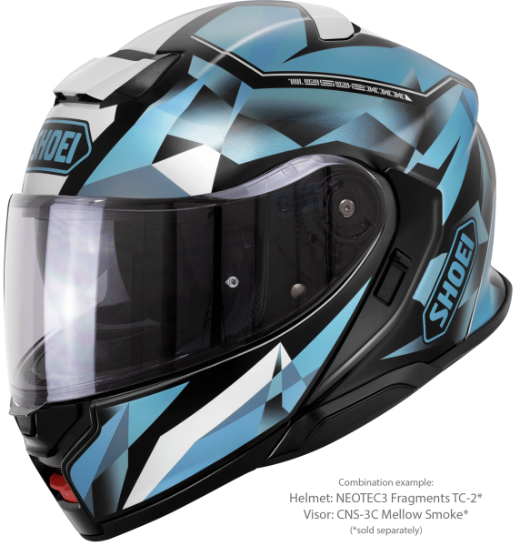 Casca Flip-up SHOEI NEOTEC3 FRAGMENTS TC-2 Albastru/Negru/Alb XXL-2