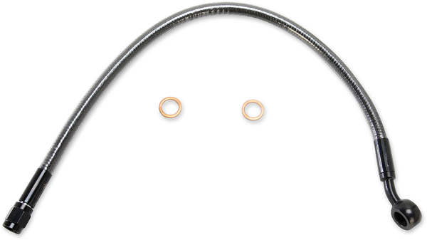 Brake Line Front Upper Dual Disc Abs Designer Chrome Black Black, 2, nordicamoto.ro