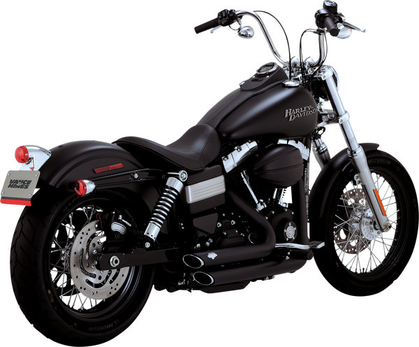 Shortshots Staggered Exhaust Systems Black, Matte Black, 2, nordicamoto.ro