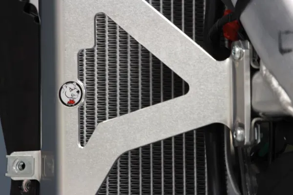 Radiator Braces Aluminum, Red, Silver, 5, nordicamoto.ro