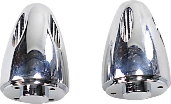 Bullet Handlebar Grip End Silver, 1, nordicamoto.ro