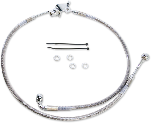 Stainless Steel Brake Line Kit Silver, Clear-coated, 1, nordicamoto.ro