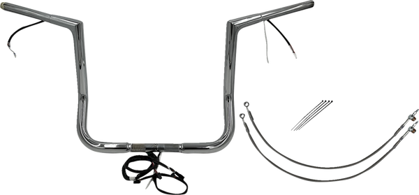 Plug & Play Ez Install 1-1/4(r) Flat Top Handlebar Kit Silver, 3, nordicamoto.ro