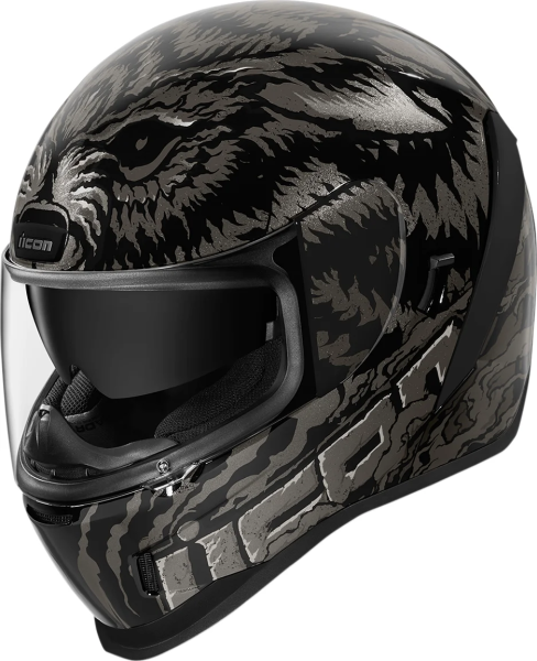 Helmet Afrm Lycan Bk 2x Black, Silver 2XS, 1, nordicamoto.ro