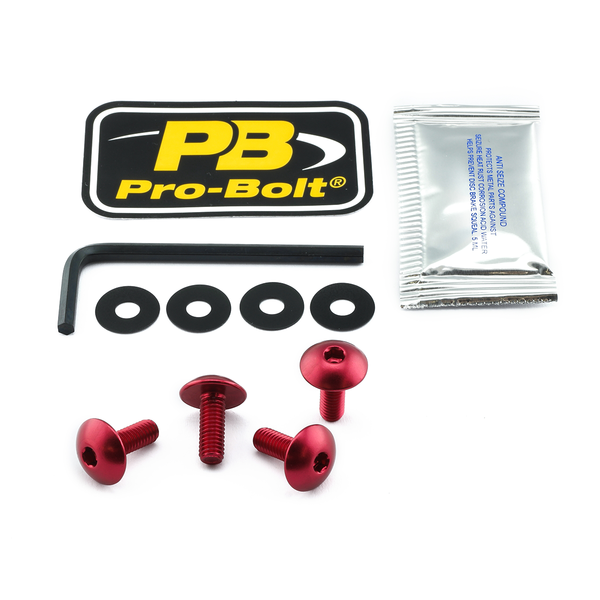 License Plate Screws Red, 1, nordicamoto.ro