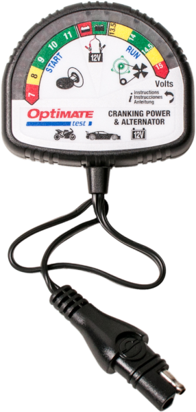 Optimate Test Cranking & Alternator Black, White, 1, nordicamoto.ro