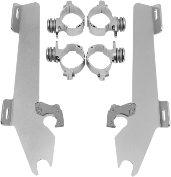 Fats/slim Windshield Trigger-lock Complete Mount Kit Polished, 1, nordicamoto.ro