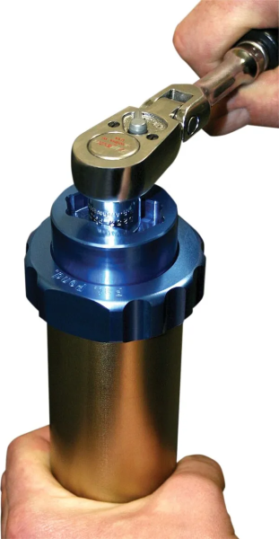 Showa Twin Chamber Fork Cap Tool Anodized, Blue-1