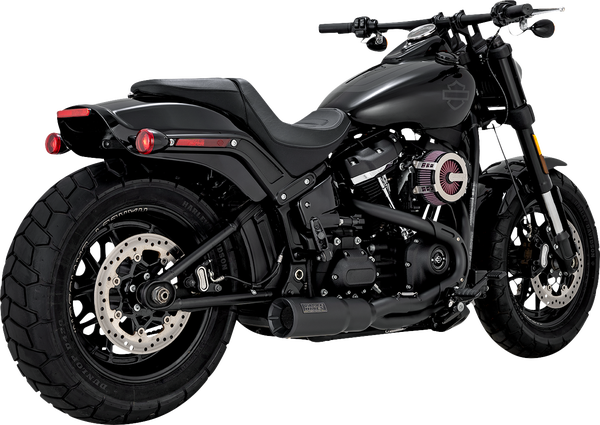 2-into-1 Hi-output Short Exhaust System Black, 2, nordicamoto.ro