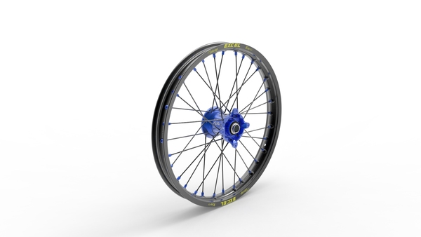 Elite Mx-en Wheel, Black Spokes Black, Blue 