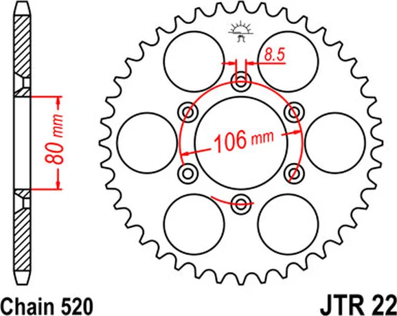 Pinion spate negru, 2, nordicamoto.ro